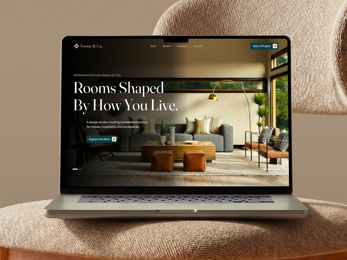 Interior Design Studio Landing Page – Forme & Co. Image 1