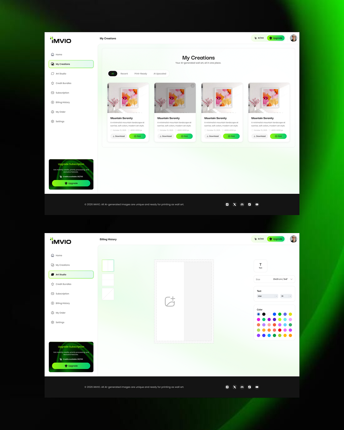 ✨ AI Wall Art Generator - Website + SaaS Product Design Image 2