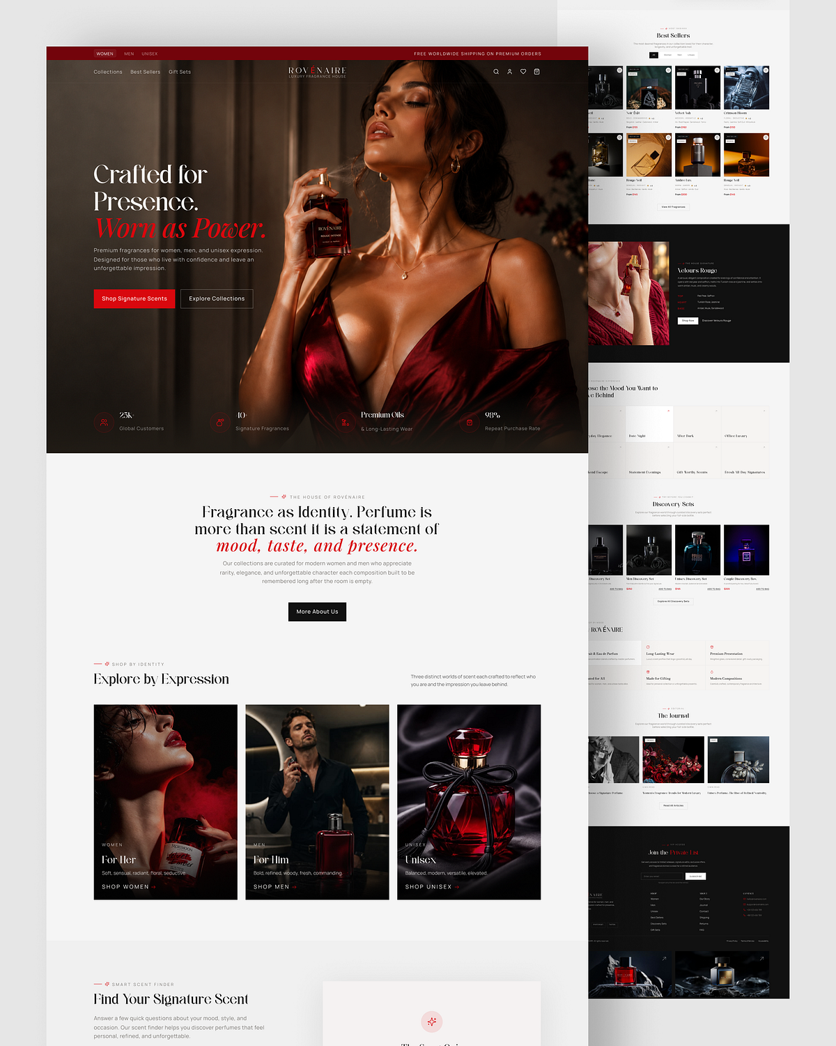 ROVÉNAIRE - Luxury Perfume E-commerce Website Design Image 0