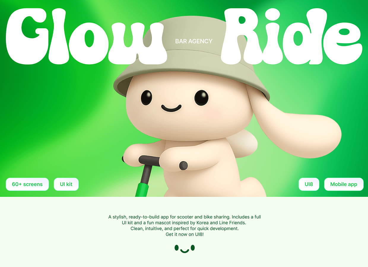 GlowRide: UX/UI & UI kit