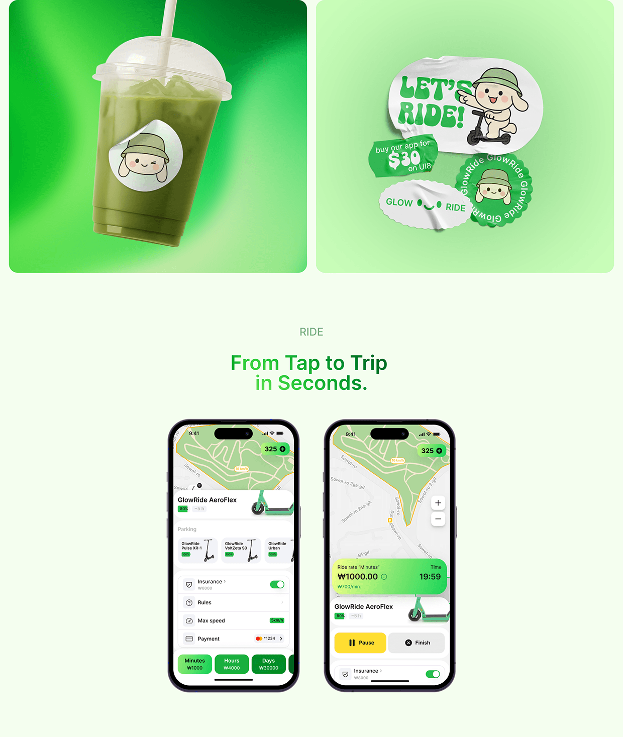 GlowRide: UX/UI & UI kit Image 5