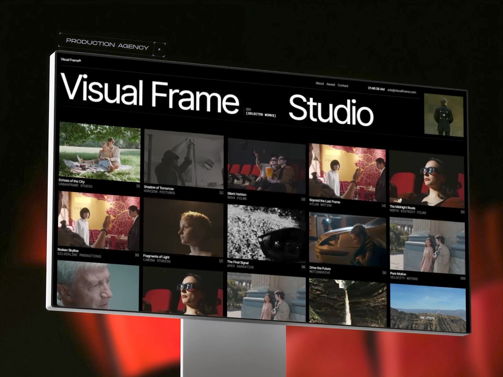 Visual frame: Responsive Portfolio Website Template by Emon
