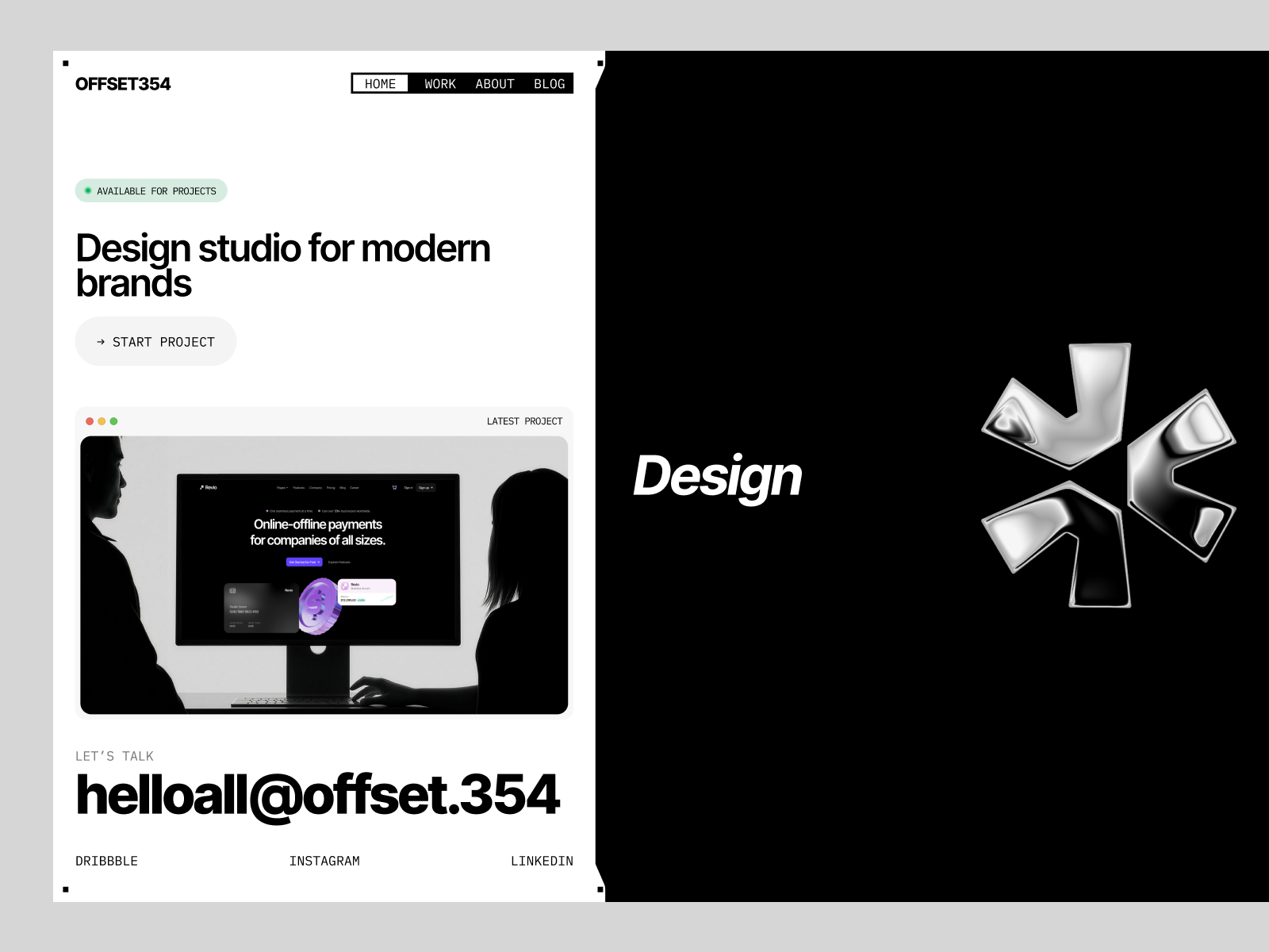 Offset354: Responsive Portfolio Website Template by Emon