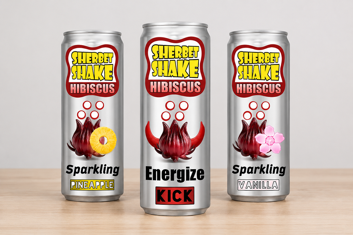 SHERBET SHAKE — HIBISCUS | Bold Energy Drink Packaging & Adverti Image 7