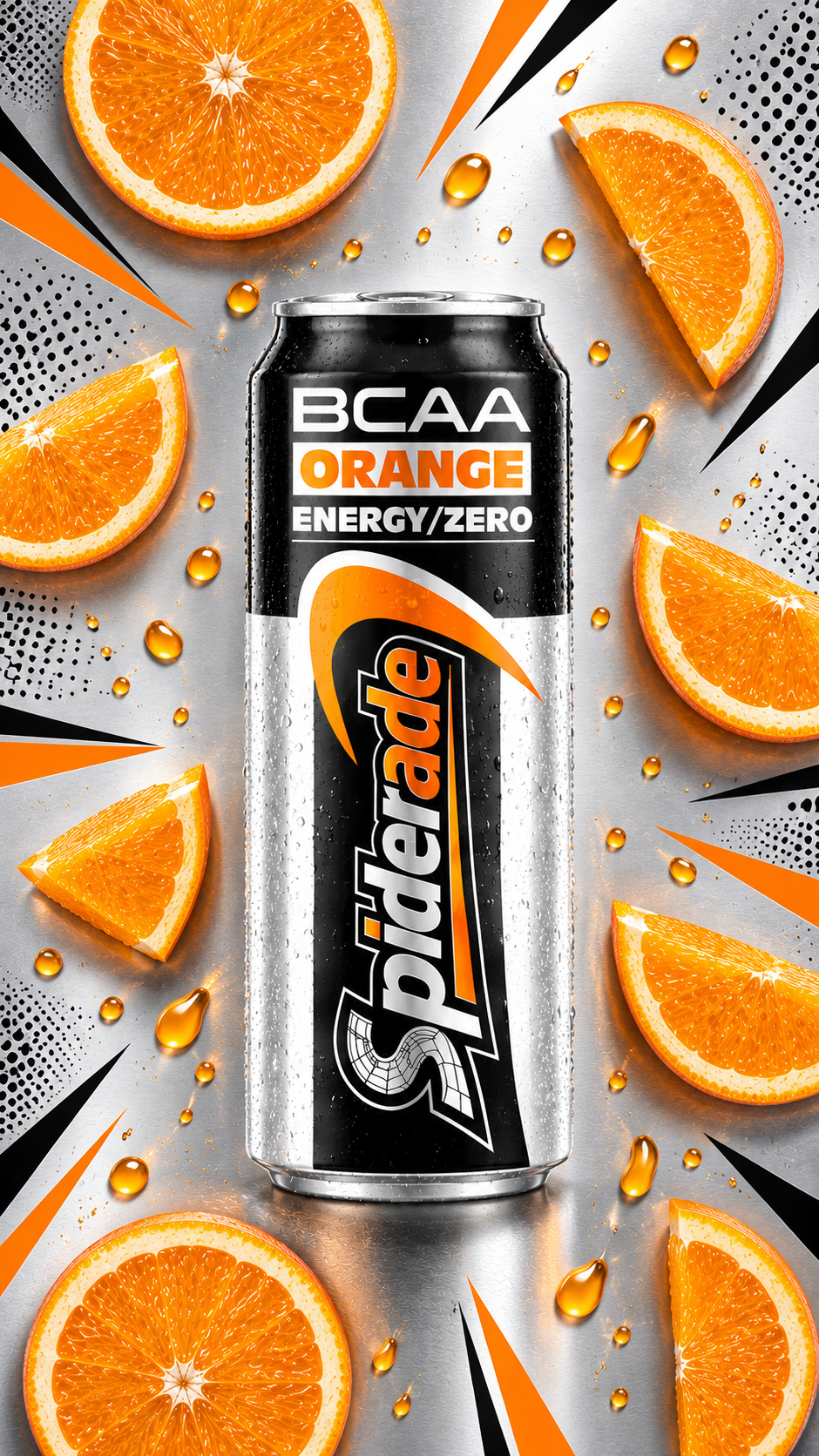 SPIDERADE BCAA ORANGE — Redefining Energy Through Bold Visuals Image 2