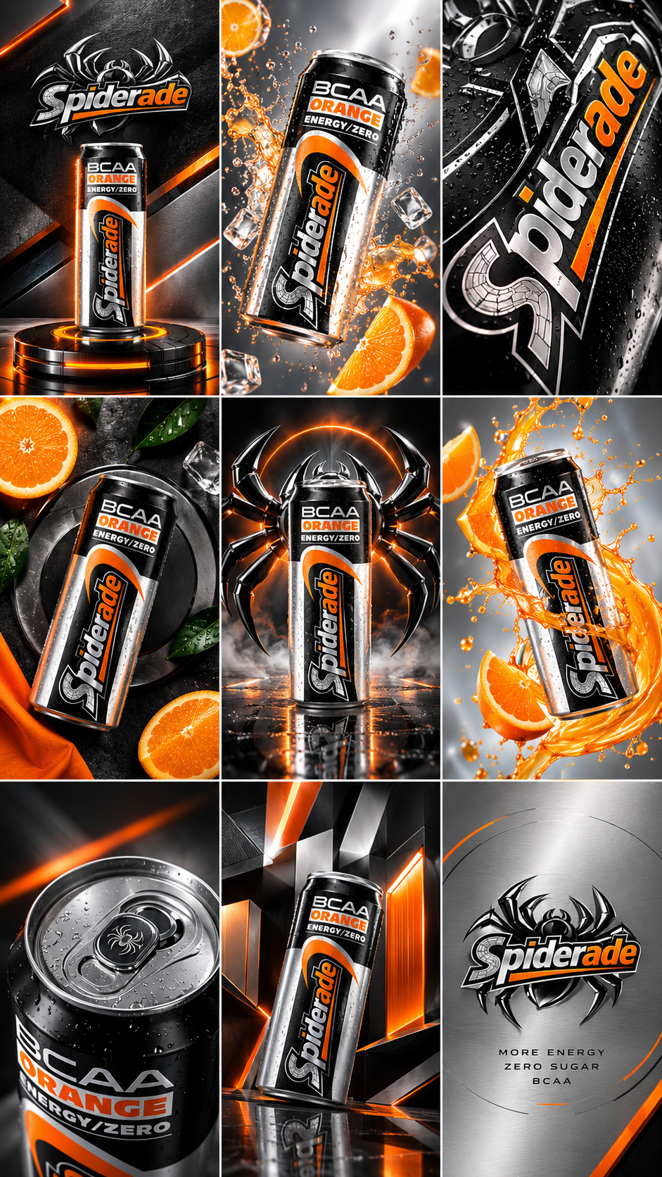 SPIDERADE BCAA ORANGE — Redefining Energy Through Bold Visuals Image 8