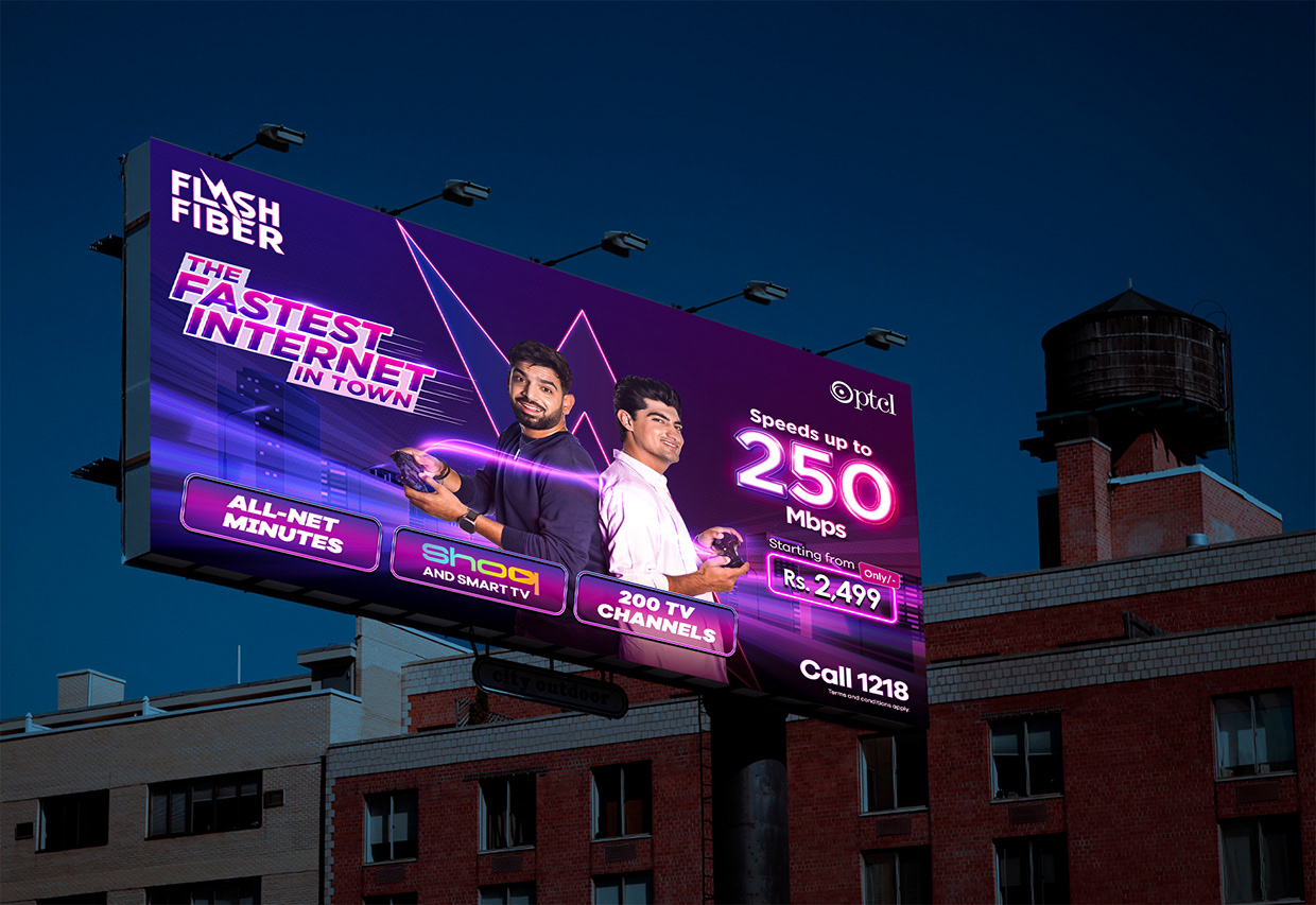 PTCL Flash Fiber | High-Speed Internet | OOH Campaigns Image 5