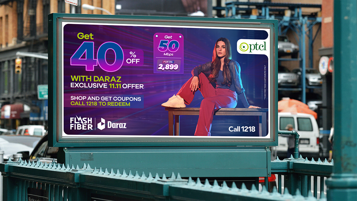 PTCL Flash Fiber | High-Speed Internet | OOH Campaigns Image 7