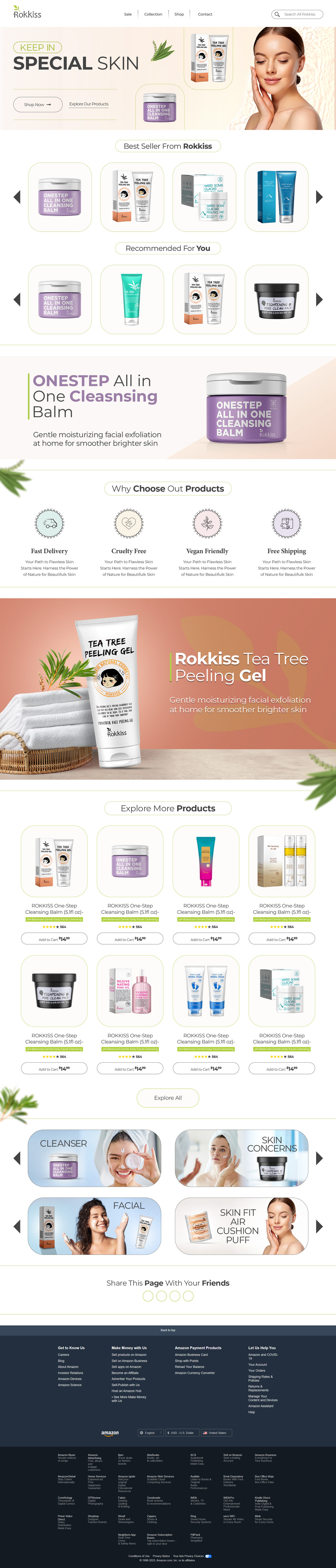 Rokkiss Korean Beauty — International UI/UX Web Design