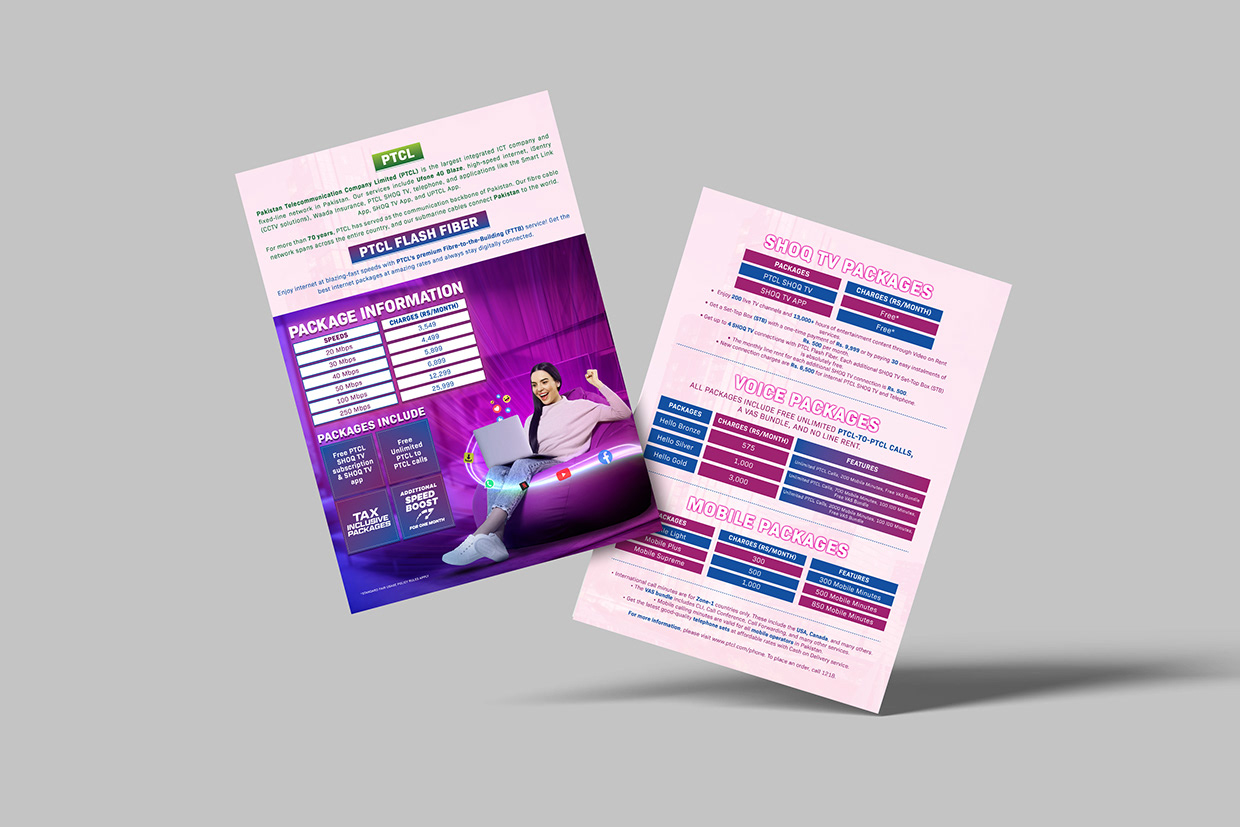 PTCL Flash Fiber | B2B Corporate Commercial Collateral Image 4
