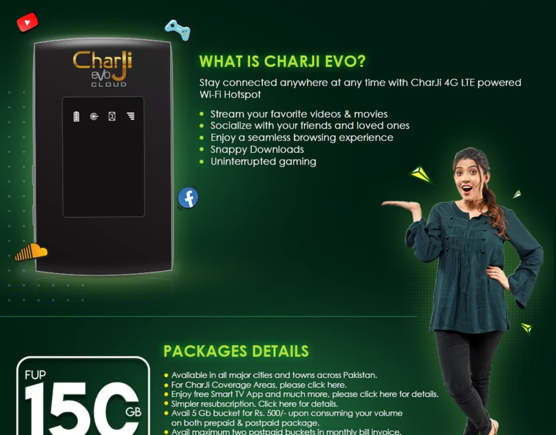 PTCL CharJi & Touch App — E-Commerce Page & UI/UX