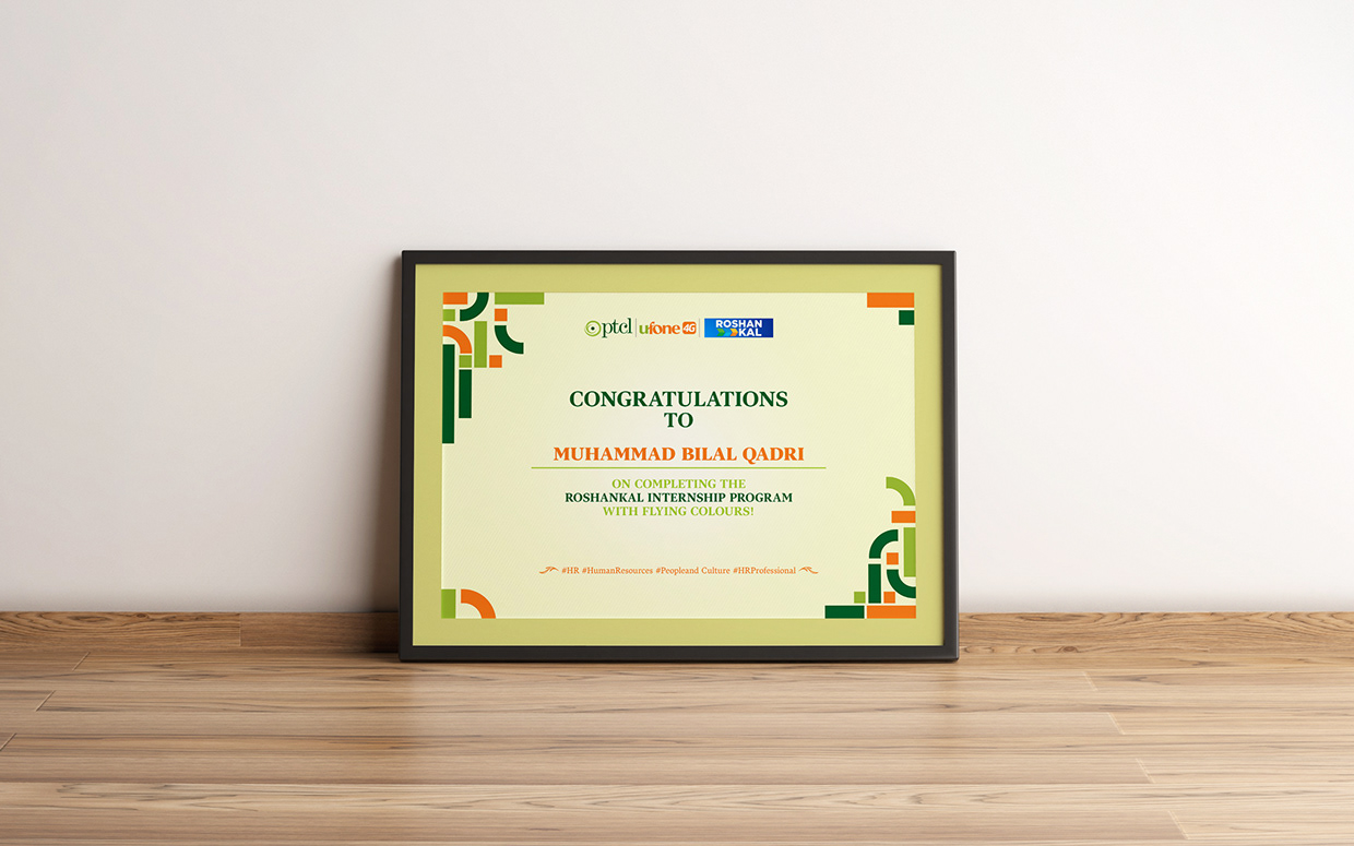 PTCL & Ufone 4G | Summer Spark Internship Certificate Image 0