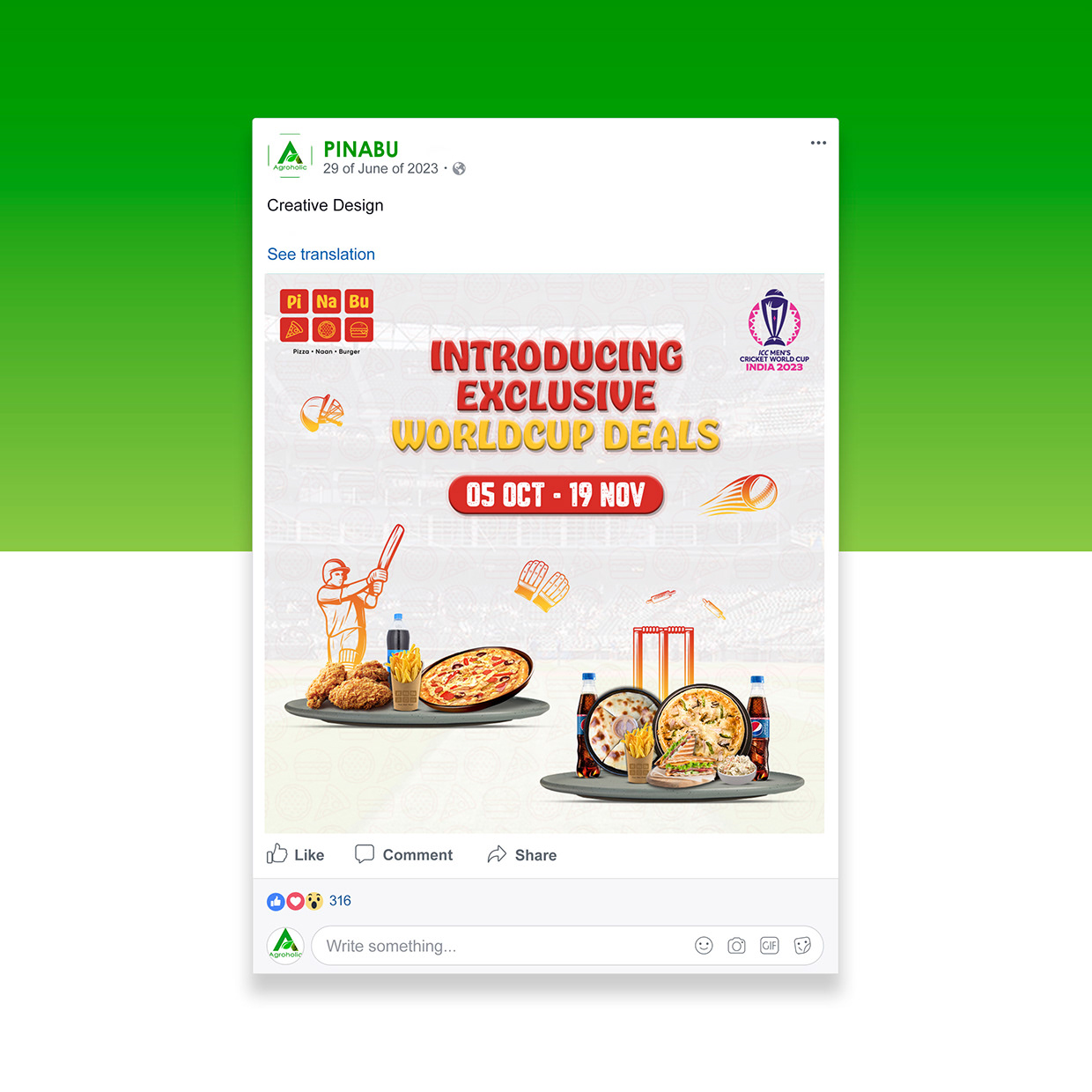PiNaBu — World Cup Campaign | Comprehensive Menu & OOH