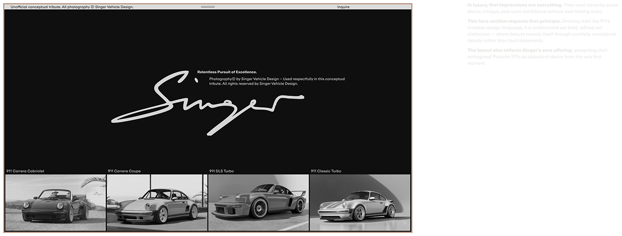 Bespoke Luxury Porsche Website Image 10