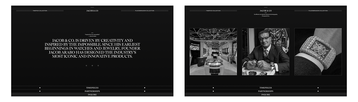 Web Design: Luxury Watches, Jacob & Co  Image 13