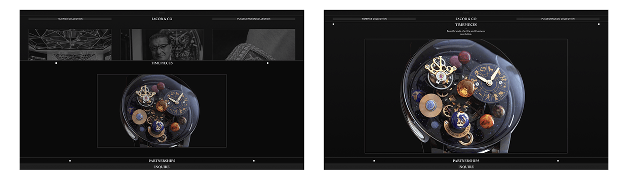 Web Design: Luxury Watches, Jacob & Co  Image 14