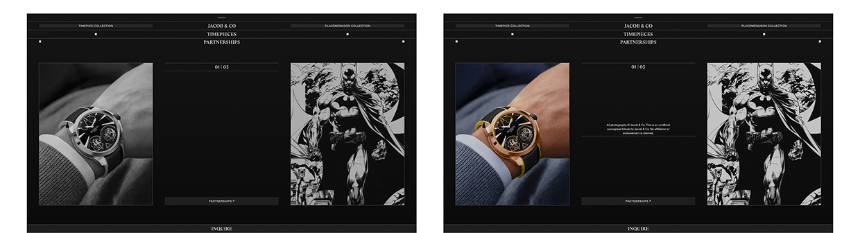 Web Design: Luxury Watches, Jacob & Co  Image 17