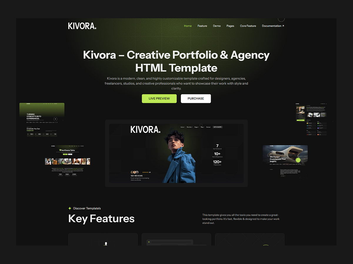 Kivora - Creative Portfolio & Agency HTML Template