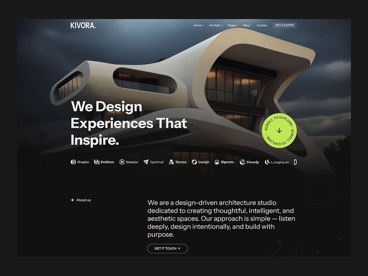 Kivora - Creative Portfolio & Agency HTML Template Image 1