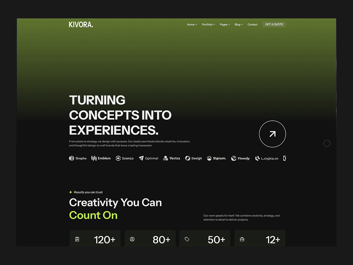Kivora - Creative Portfolio & Agency HTML Template Image 2