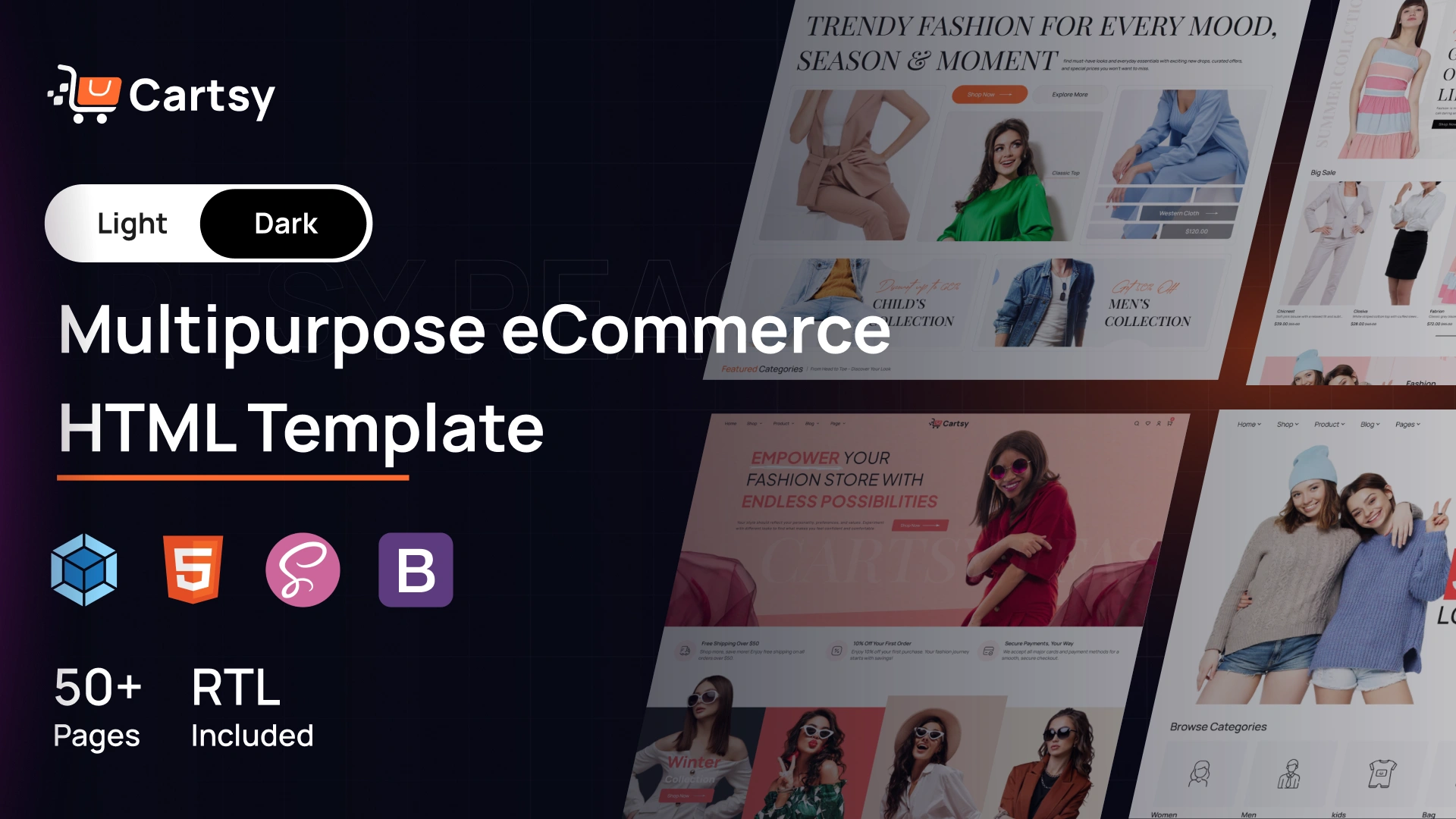 Cartsy - Multipurpose eCommerce HTML Template - Wrapmarket