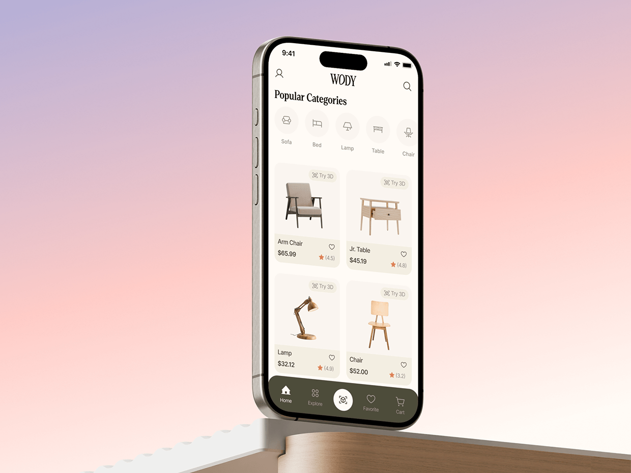 WODY - AR furniture eCommerce app Image 8