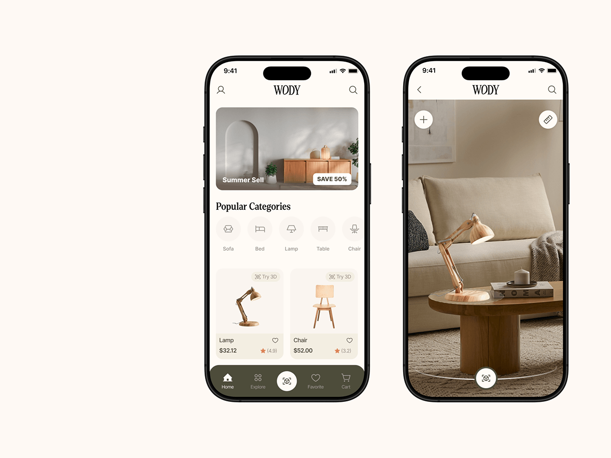 WODY - AR furniture eCommerce app Image 13