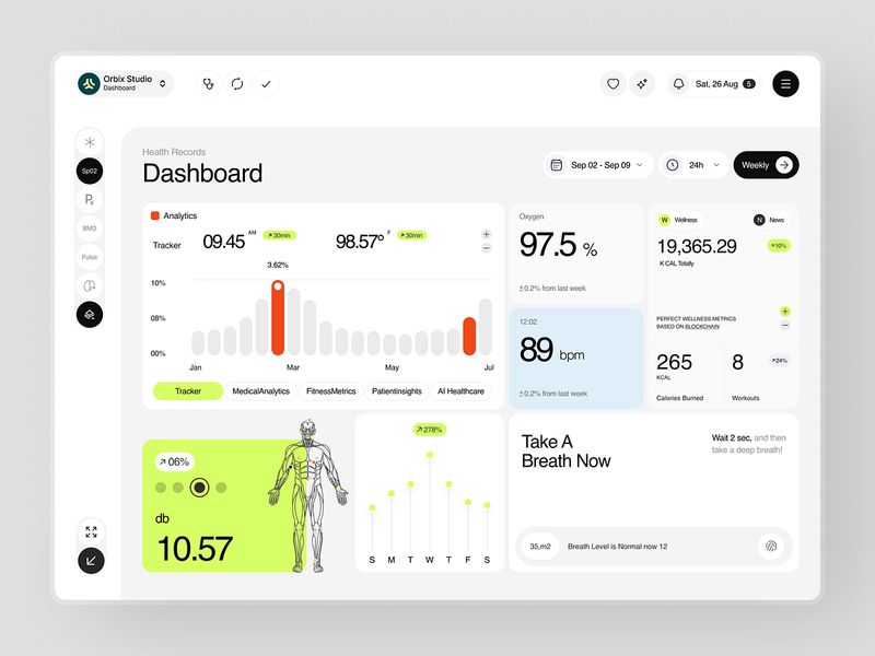 Health Records Dashboard UI Design