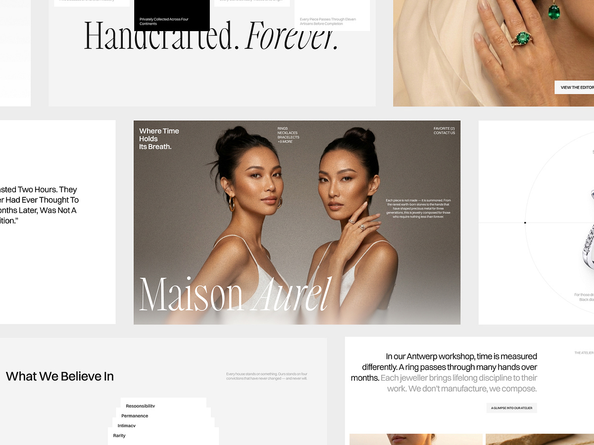 Maison Aurel - Luxury Jewelry Website Design Image 1