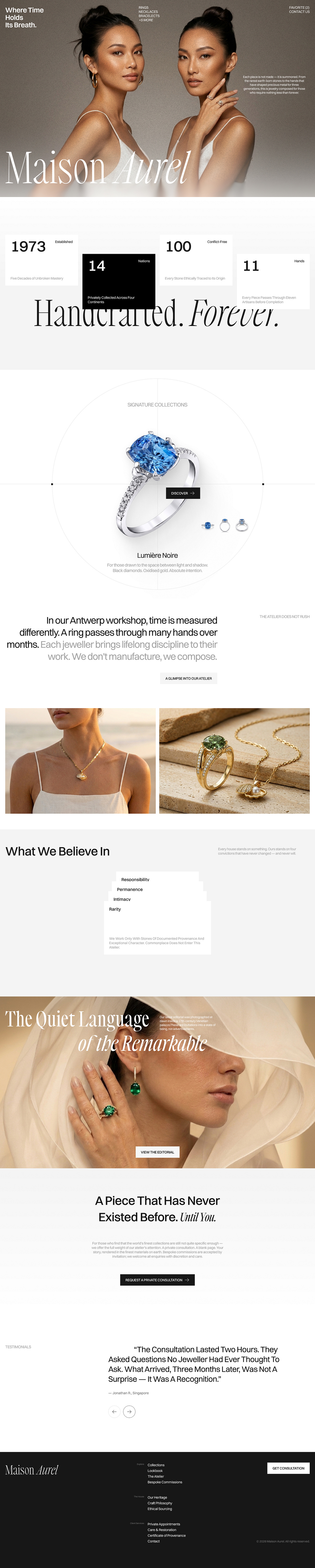 Maison Aurel - Luxury Jewelry Website Design Image 6