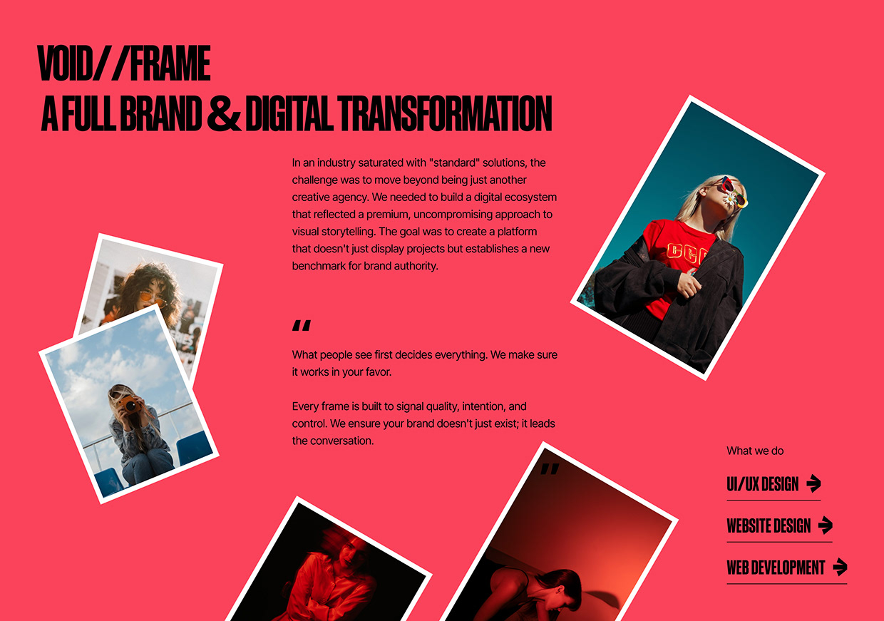 VOID FRAME - Photography Agency Website Image 0