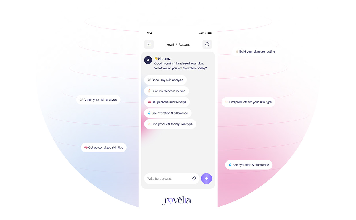Rovelia - Skincare AI & E-Commerce Web Design Image 1