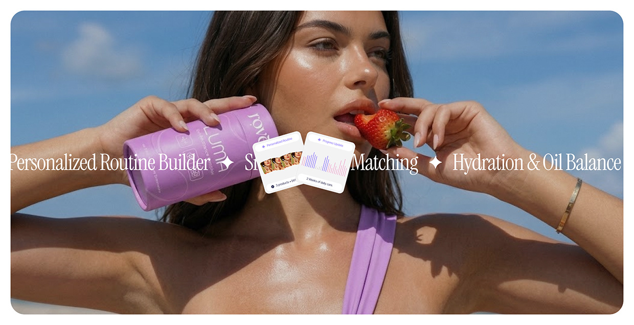 Rovelia - Skincare AI & E-Commerce Web Design Image 3