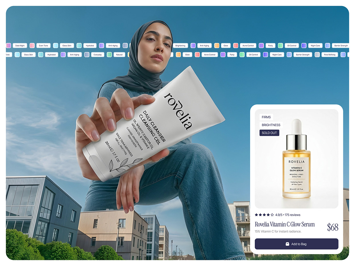 Rovelia - Skincare AI & E-Commerce Web Design Image 6
