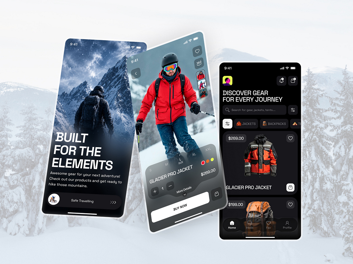 Travel Shopping E-Commerce Mobile App UI/UX Design