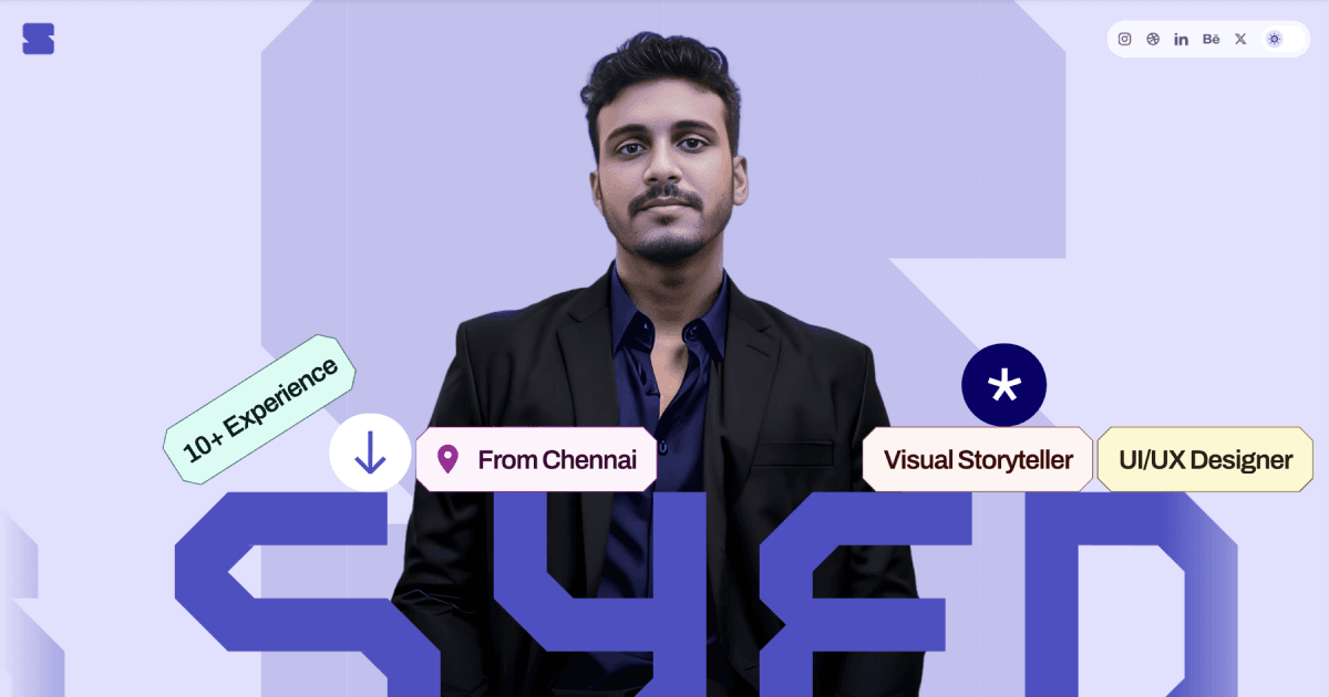 Syed Shahab | Brand & UX Designer, Chennai
