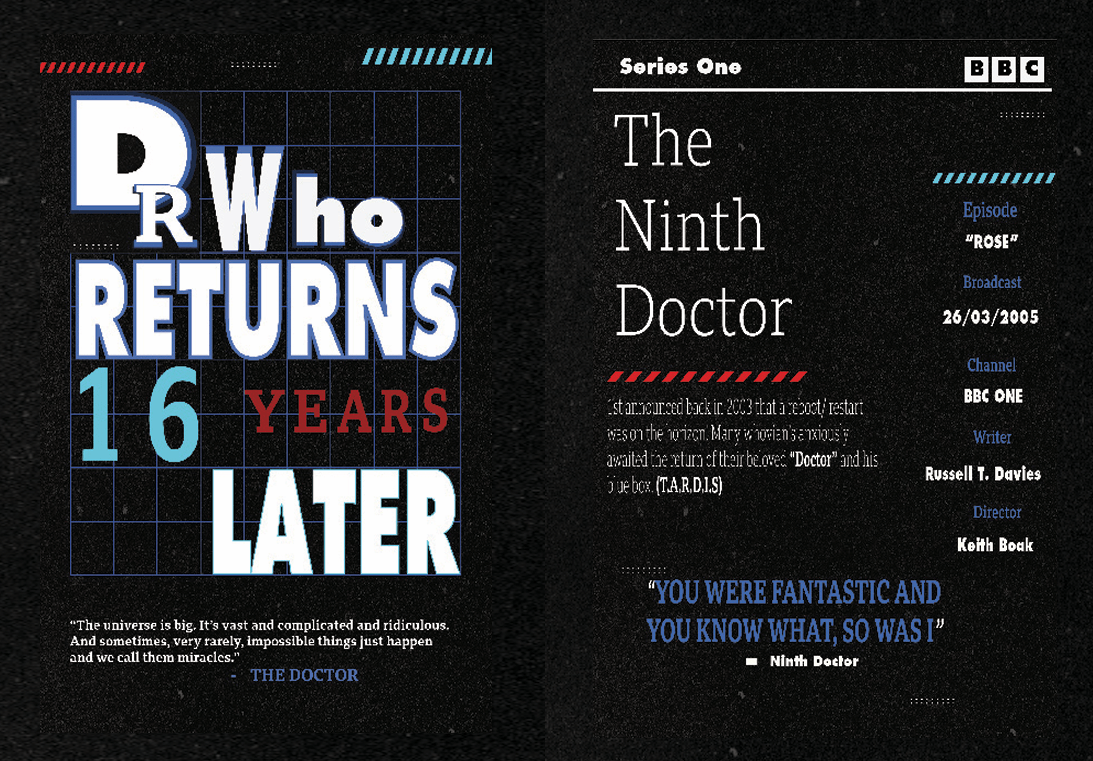 Doctor Who 2005 Return Expressive Typography Booklet Image 1