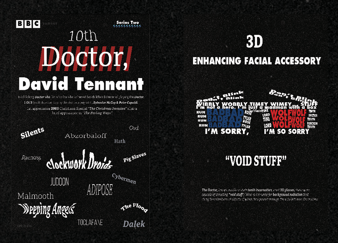 Doctor Who 2005 Return Expressive Typography Booklet Image 4