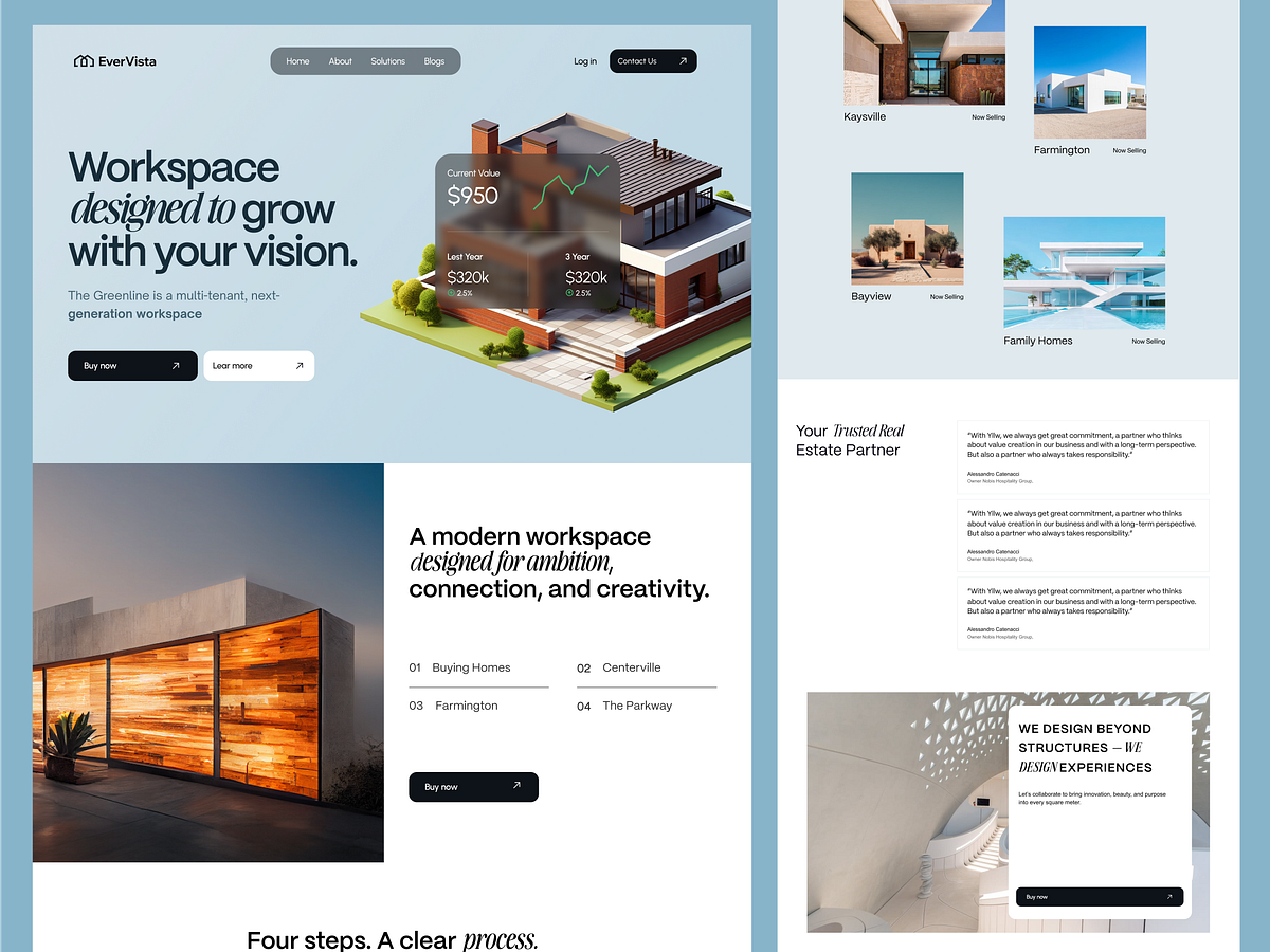 EverVista — Real Estate Investment Platform website design Image 0