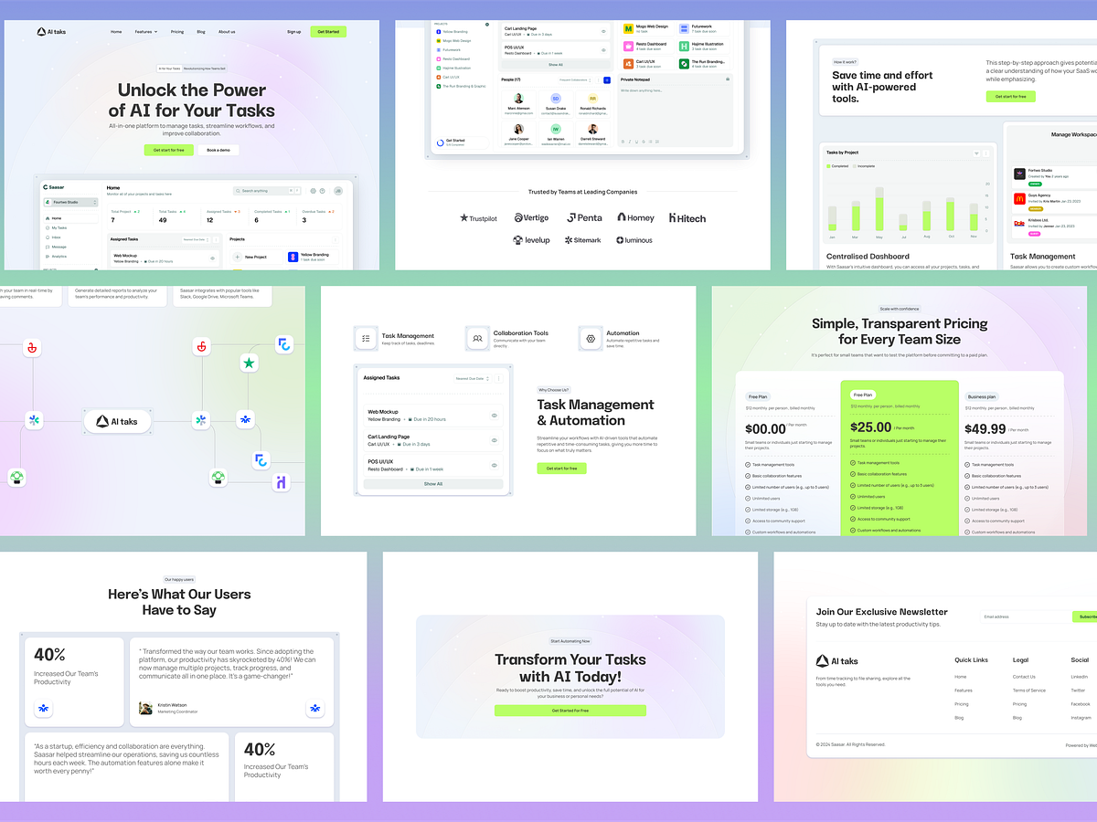 AI Task Management Platform - Landing Page design Image 2