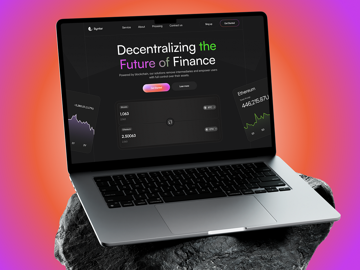 DeFi Revolution - Where Finance Meets Freedom | Web3 LandingPage Image 1