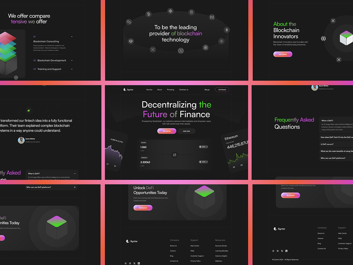 DeFi Revolution - Where Finance Meets Freedom | Web3 LandingPage Image 3