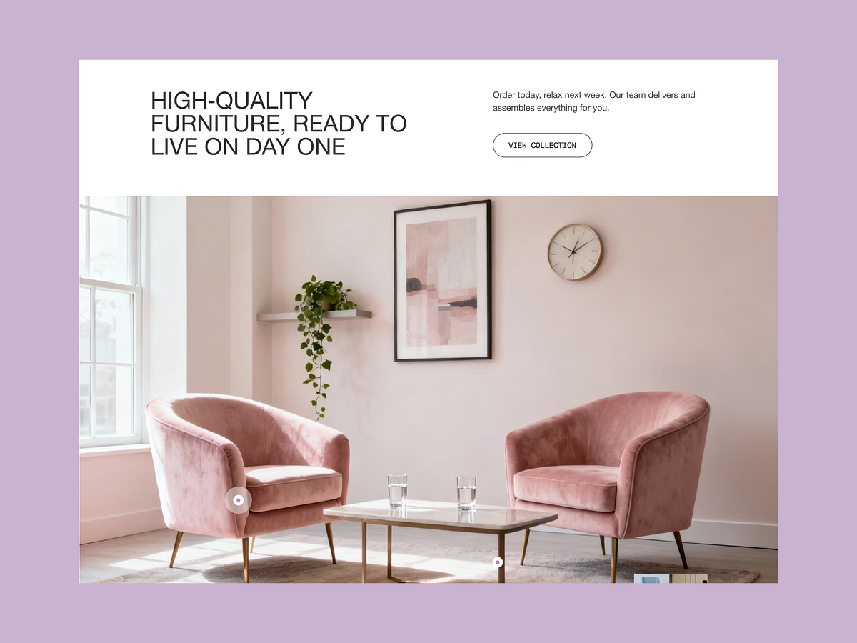 Ecommerce Homey Landing Page | DecoDreams Interiors Image 1