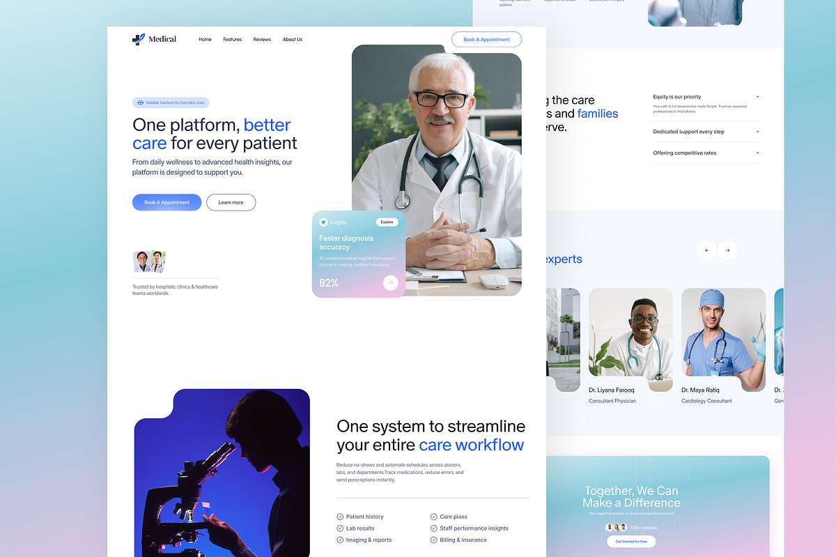 Medical Platform – Website design