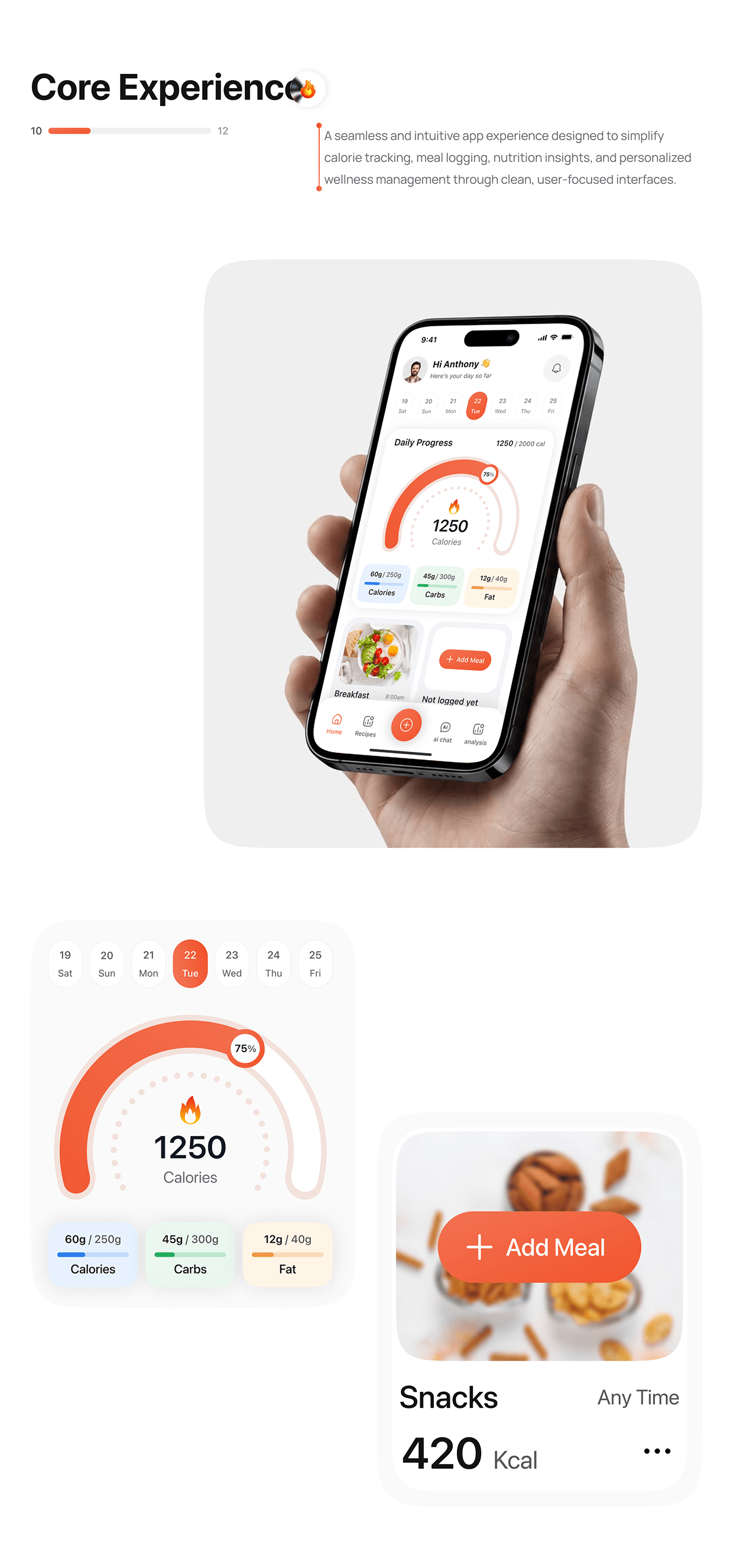AI Food Calorie Tracker App UI/UX - Nutrition & Fitness Image 11