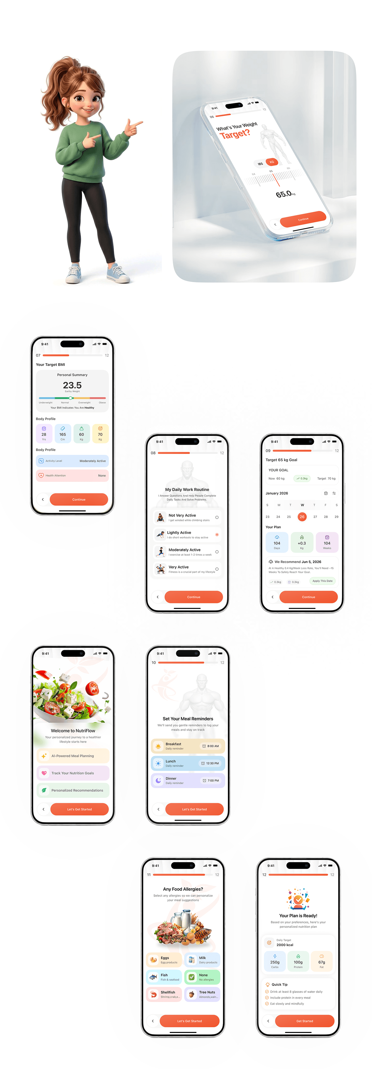 AI Food Calorie Tracker App UI/UX - Nutrition & Fitness Image 18