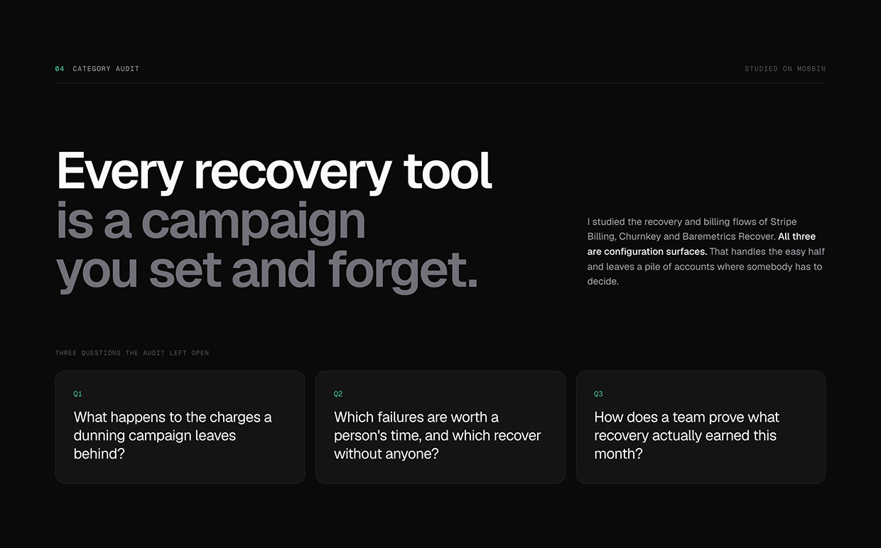Weir — Revenue Recovery Dashboard for SaaS Image 2
