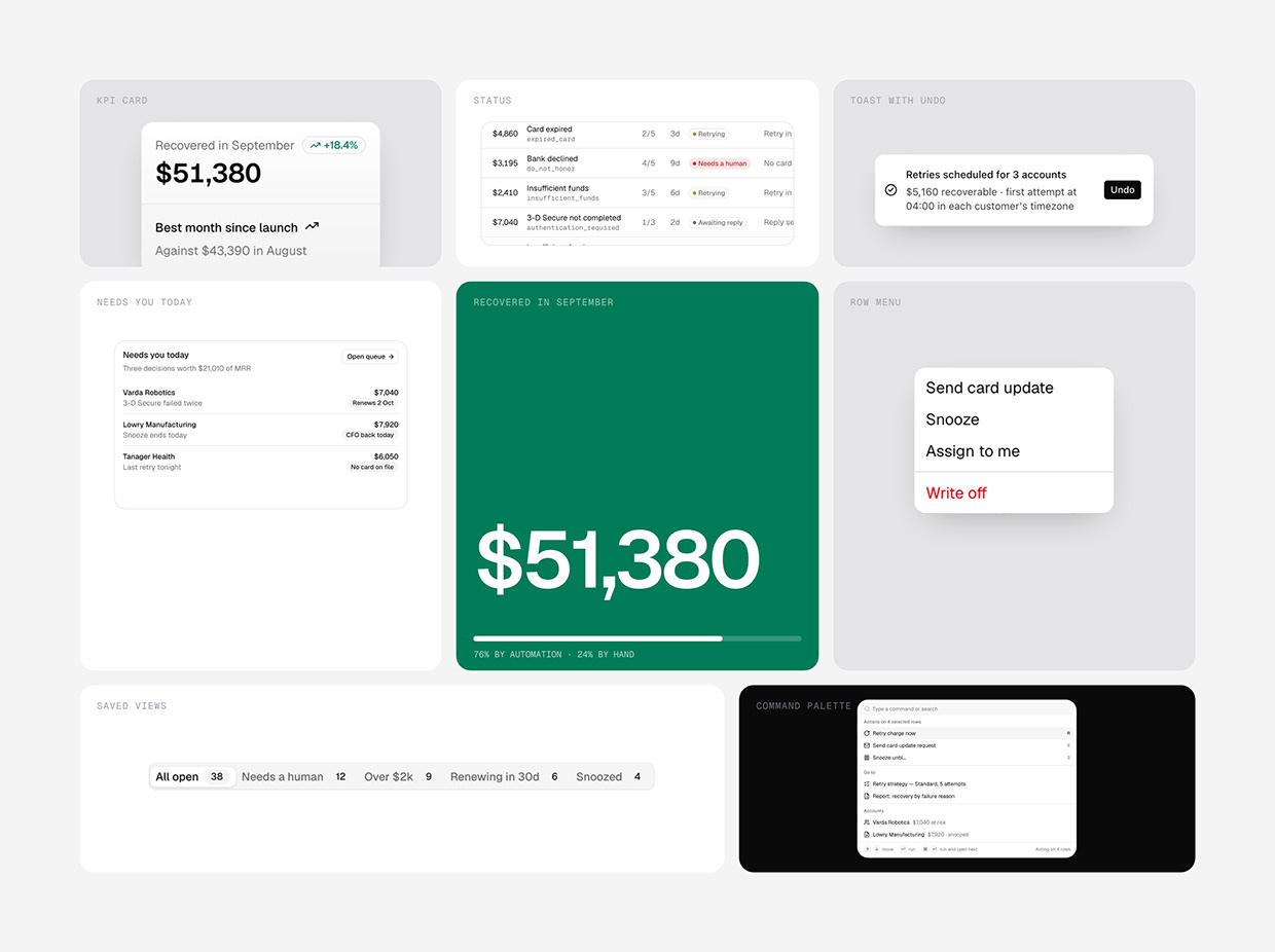 Weir — Revenue Recovery Dashboard for SaaS Image 11