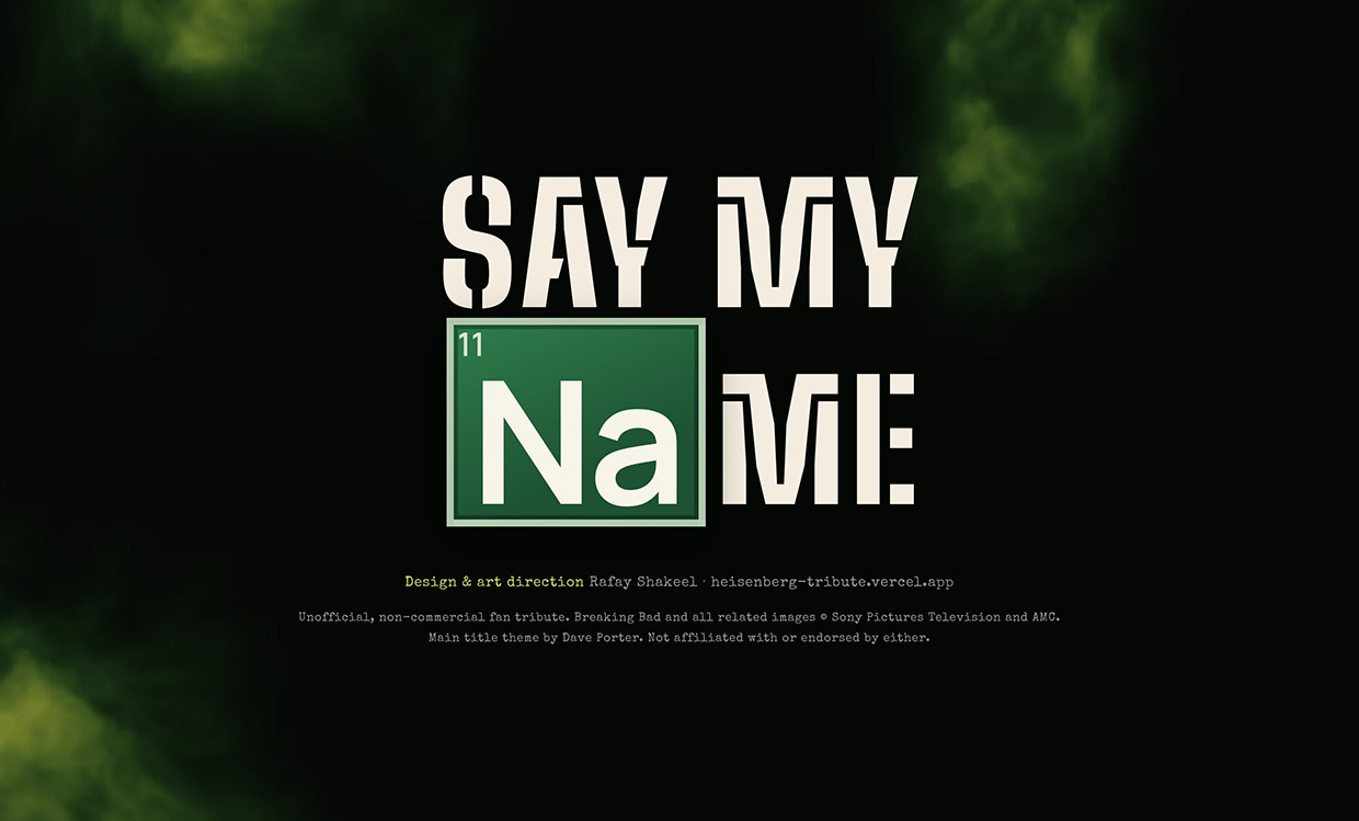 Heisenberg: a Breaking Bad Fan Tribute Website Image 8