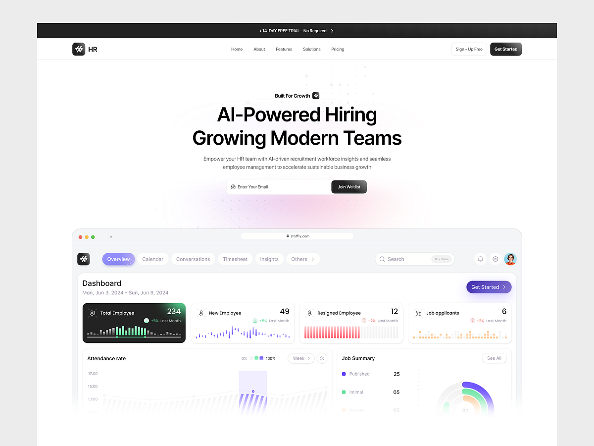 AI-Powered HR SaaS Landing Page